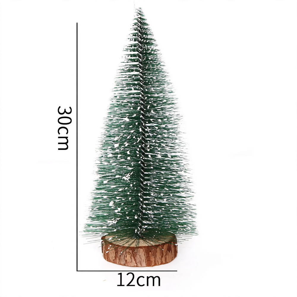 Mini-Weihnachtsbaum mit Holzsockel, beschneit, 10-40cm