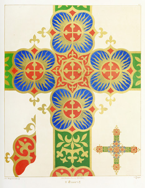 A Cross for a Frontal or Vestment with Five Crosses Bayonne and Crowns 1846