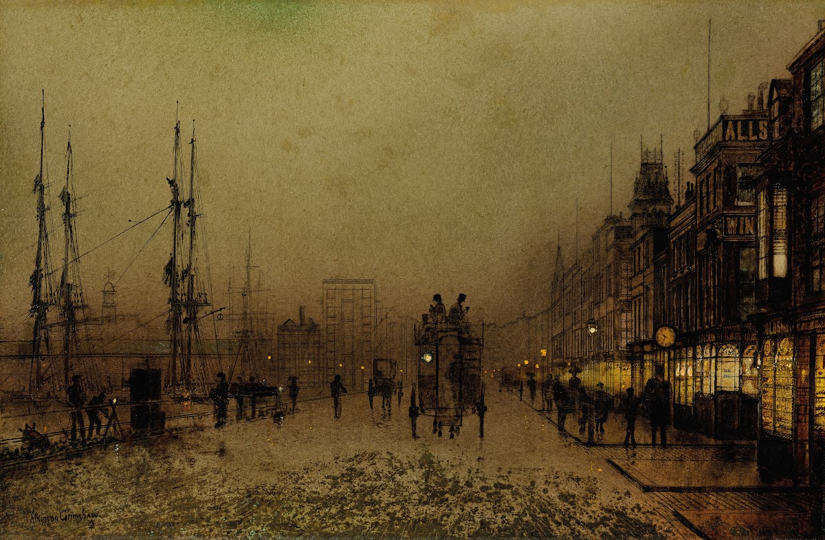Glasgow docks at twilight