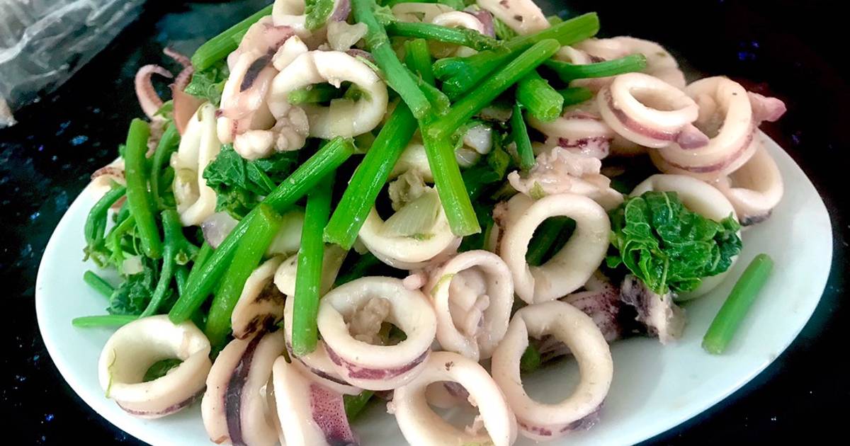 Mực Ống 🦑 Xào Ngọn Su Su