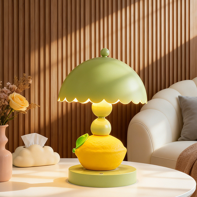 Lemon Fruit Table Lamp in Green