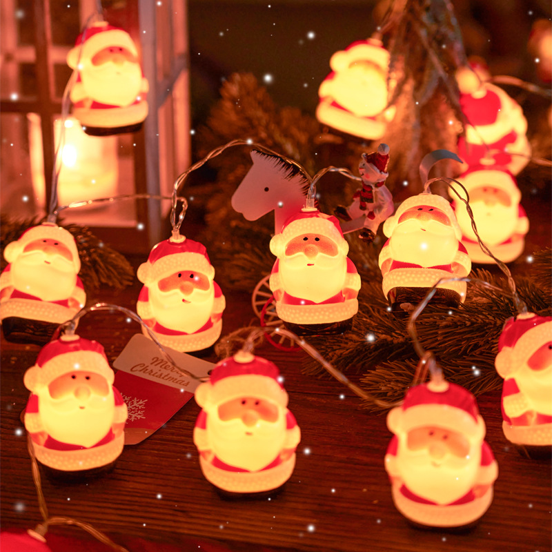 LED string light with holiday motifs for festive decoration