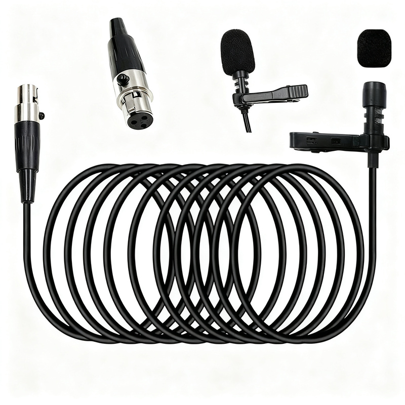 XLR adapter cable for wireless microphones, 3-Pin/4-Pin