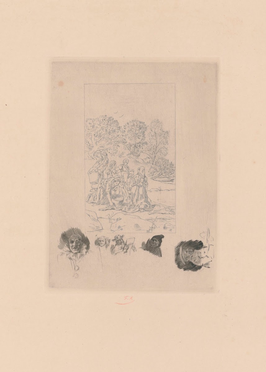 La buée petite planche les laveuses 1874
