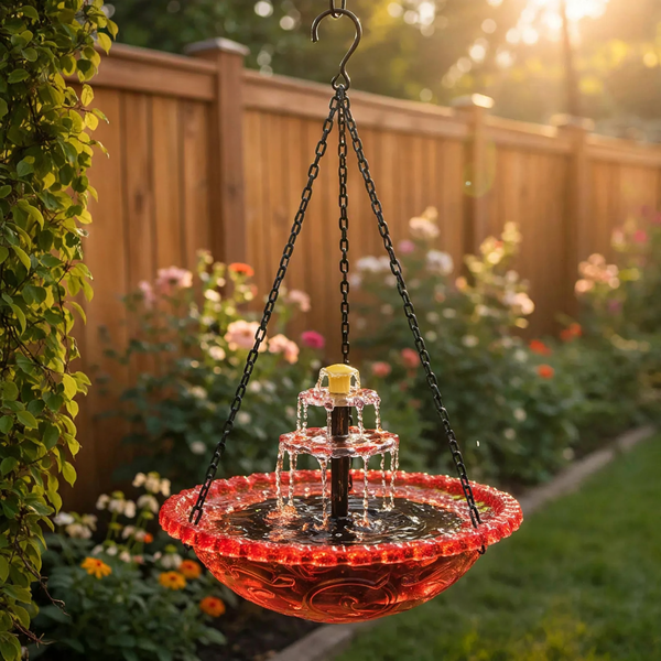 Hanging Solar Bird Bath