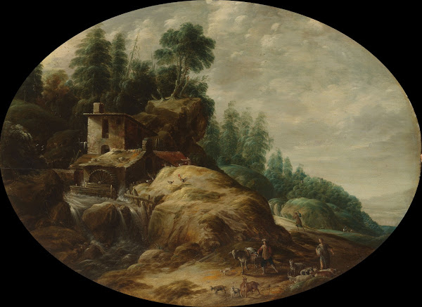 Watermill by a Wooded Outcrop 1633