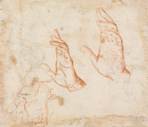 Study of Hands verso c 1590