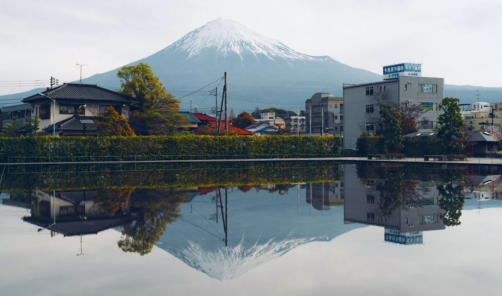 Mount Fuji, Japan, Reflection, Landscape 5K Wallpaper Background (6144x3629)