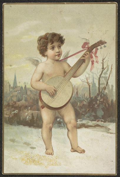 Christmas card with angel motif