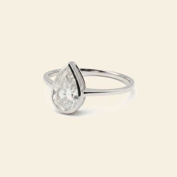 Pear Bezel Ring