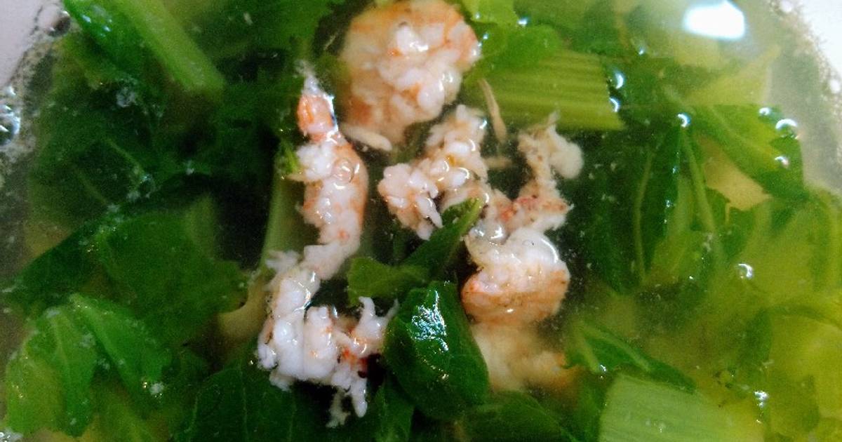 Cải bẹ xanh nấu tôm