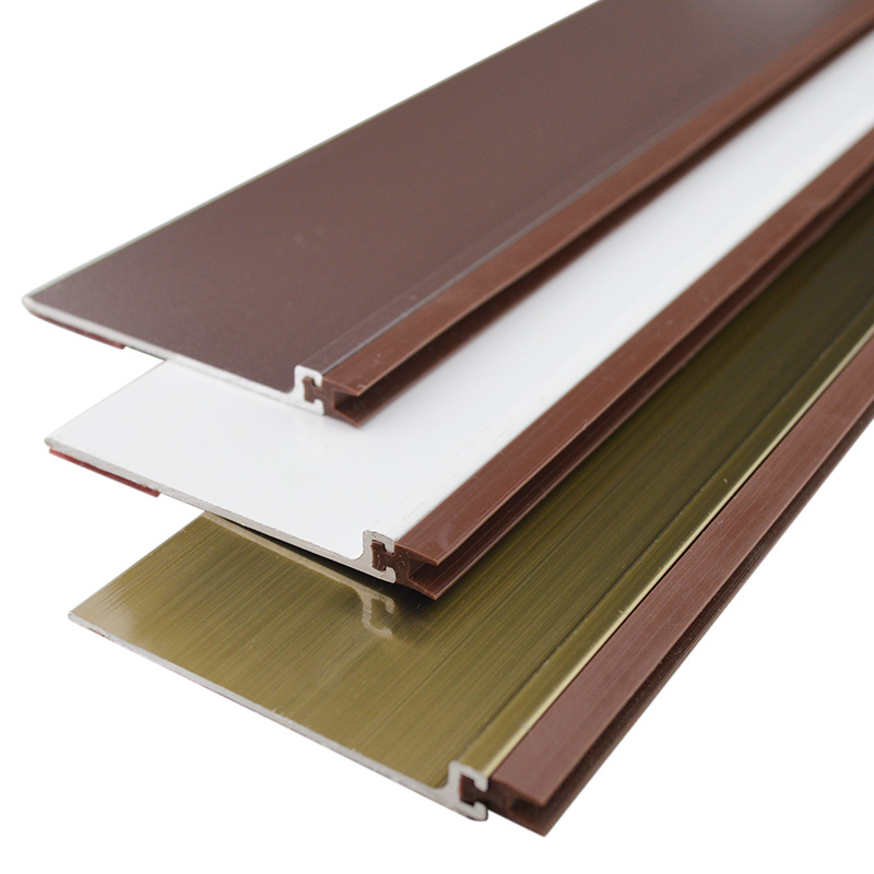 Aluminum door bottom seal with brush, 1 m