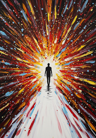 Abstract Path of Color | Energetic Journey Silhouette