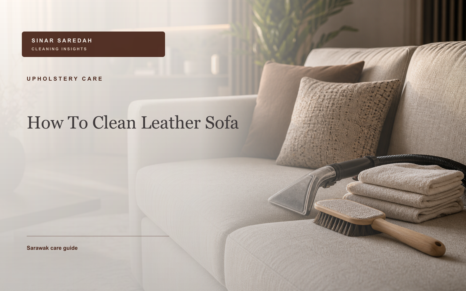 How To Clean Leather Sofa | Sinar Saredah