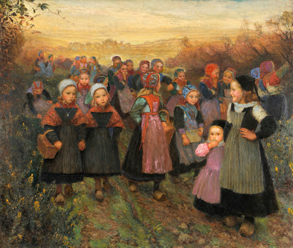 Retour décole à Plougastel 1898