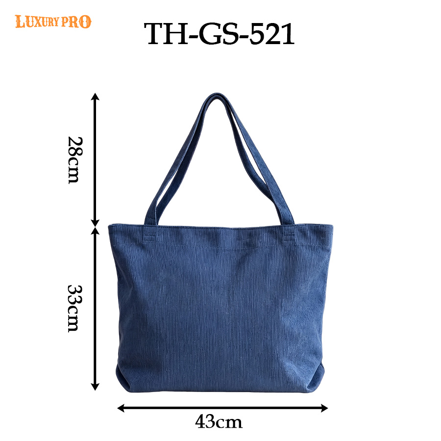 Corduroy hot stamping tote bag-GS-521