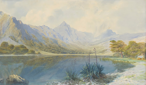 Lake scene Lake Te Wharau 1873