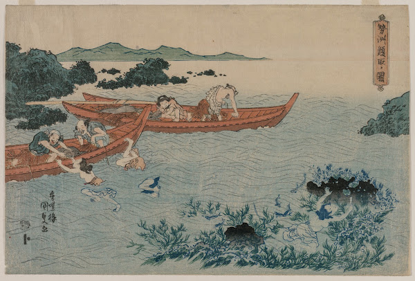 Abalone Divers off the Coast of Ise 1830s