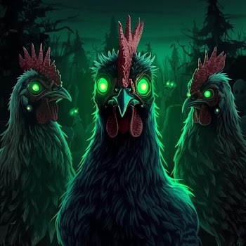 Chickens Digital Art Picture