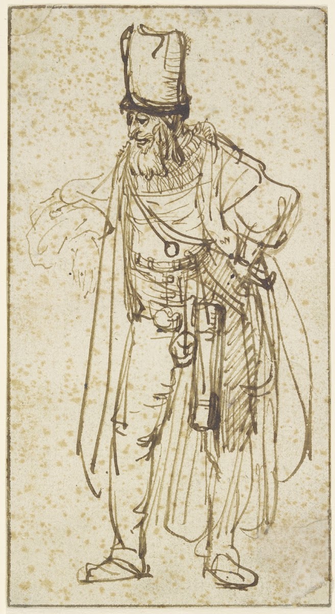 Schauspieler mit hoher Kappe ca 1634  1635