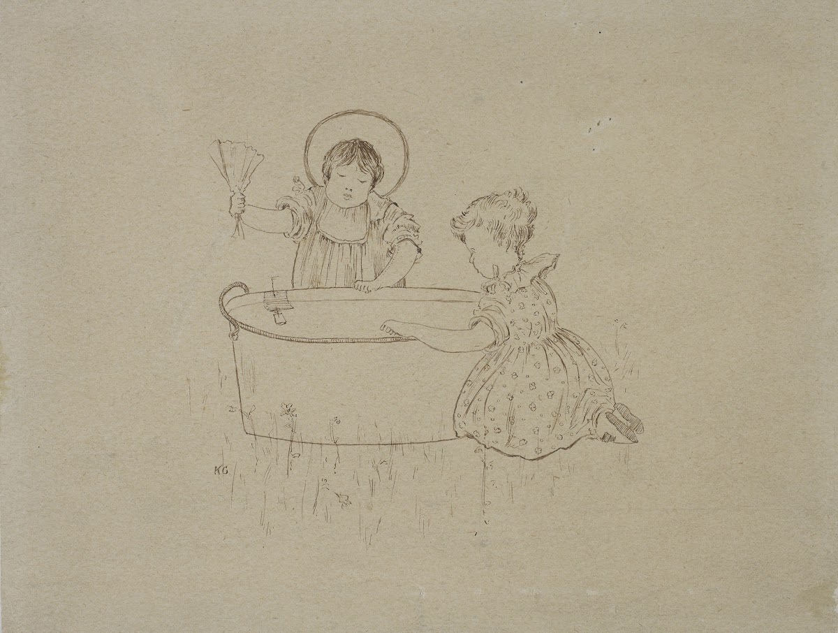 Children sailing boats
