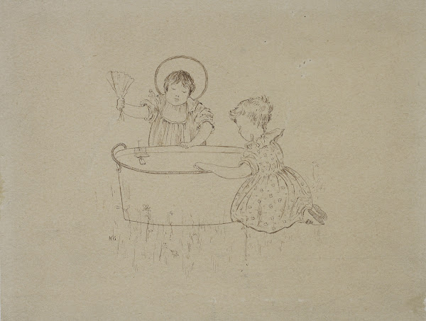 Children sailing boats