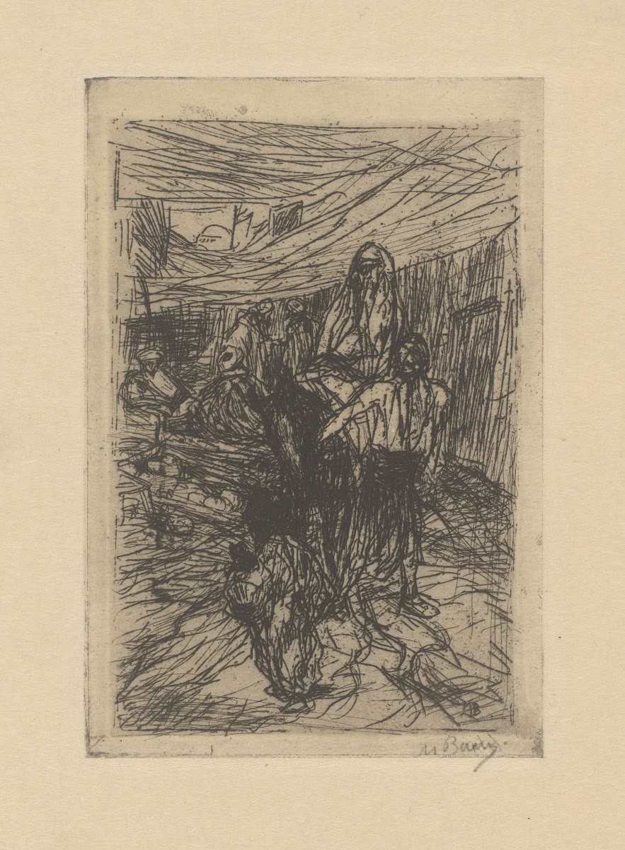 Vrouw op een ezel 1889