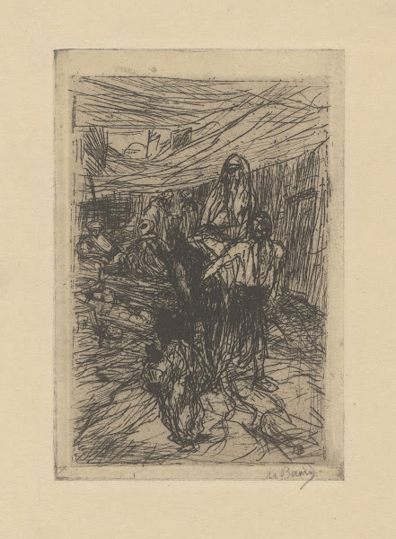 Vrouw op een ezel 1889