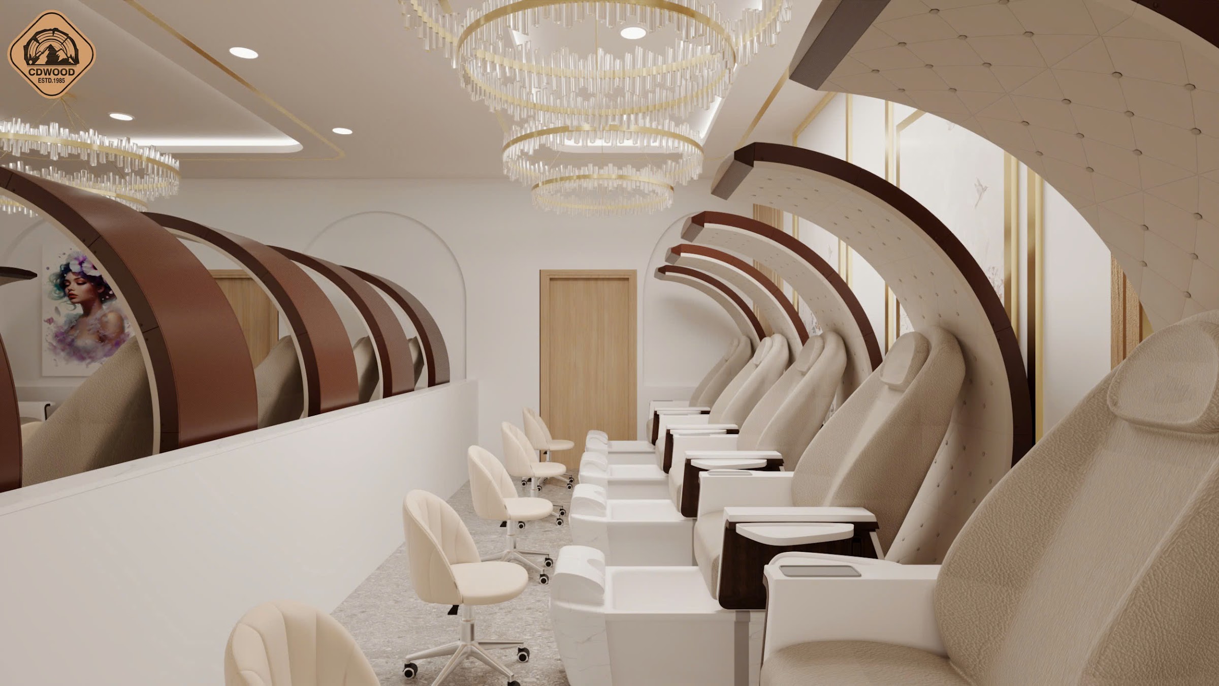 Giải pháp lưu trữ thông minh cho tiệm nail tại Mỹ