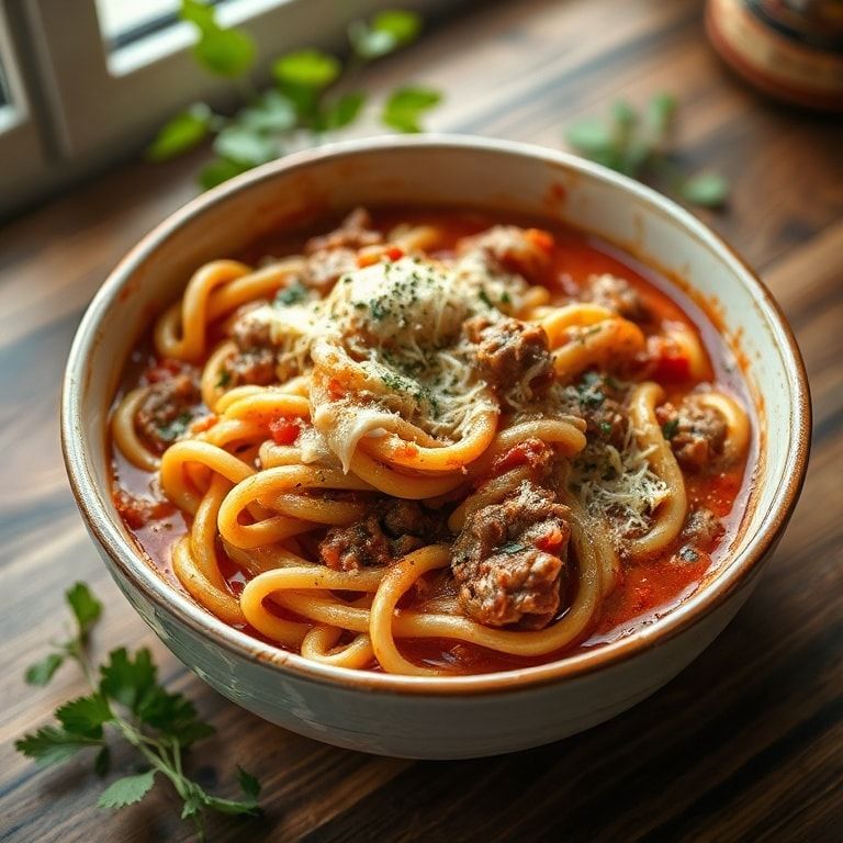Italian Ground Beef Pasta Soup (Hearty & Filling) – Easy One-Pot Comfort