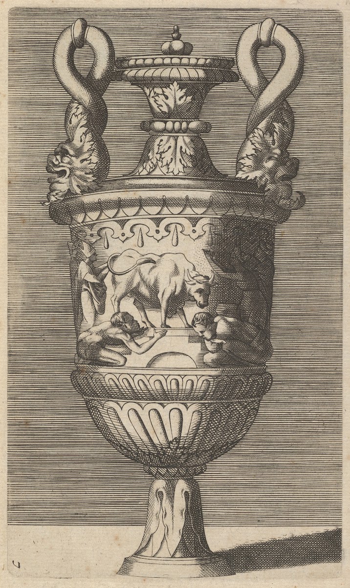 Vase with the Veneration of a Bull 17th century