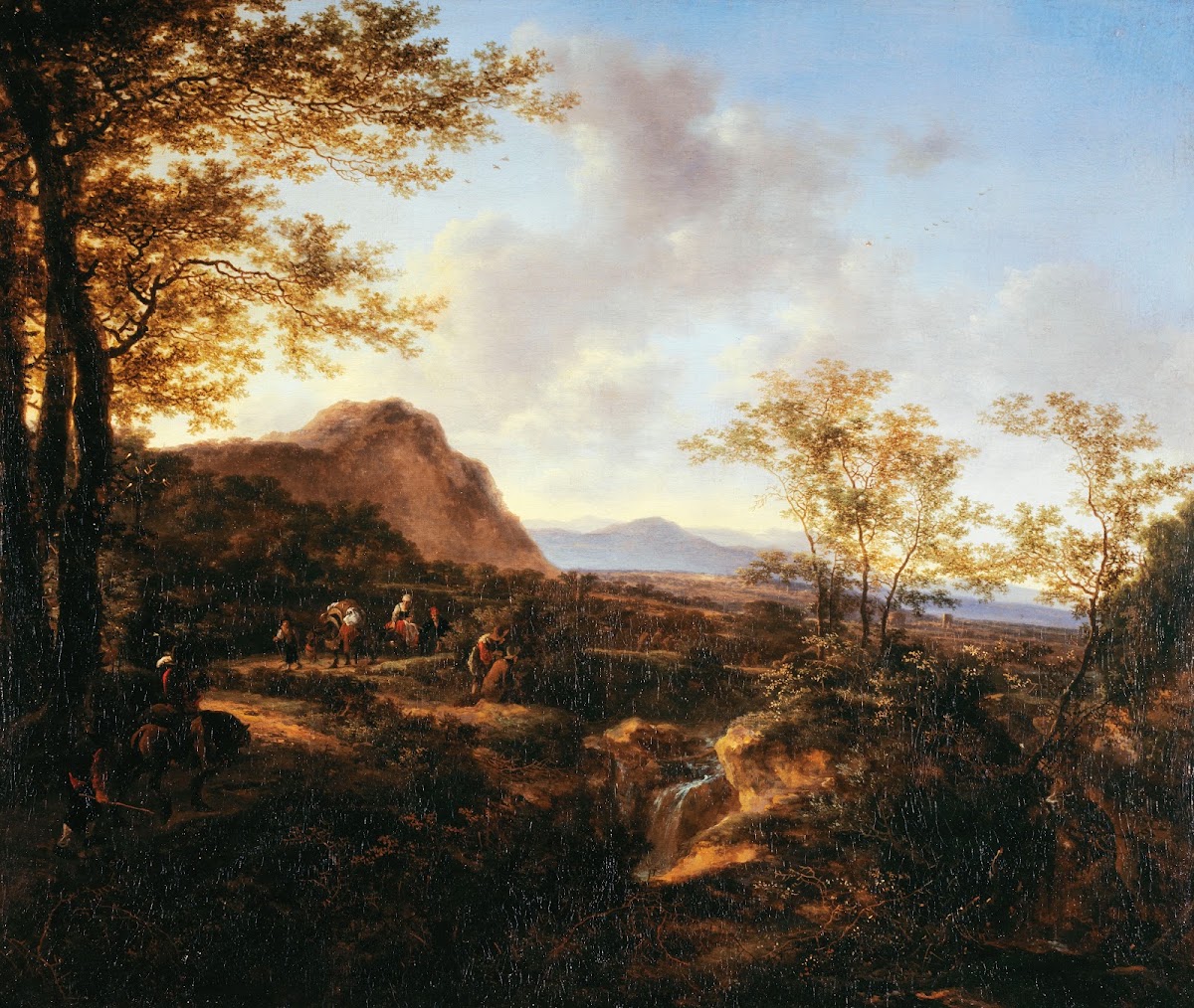 Landscape with travelers 1650