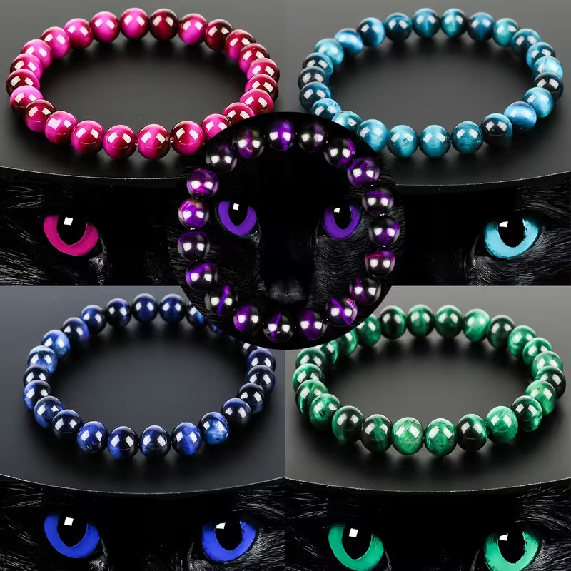 Armband aus Naturstein, 8 mm Perlen