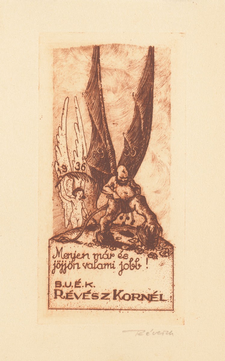 New Years greeting from Kornél Révész 1935