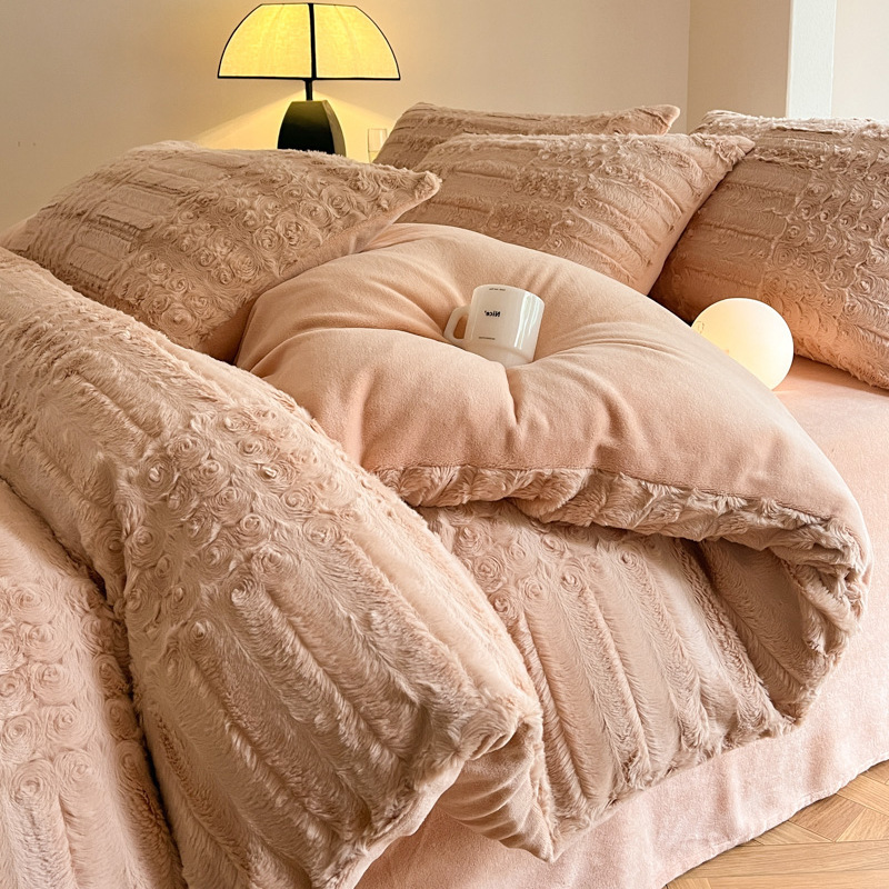 Milchfaser-Fleece Bettwäsche-Set, extra warm