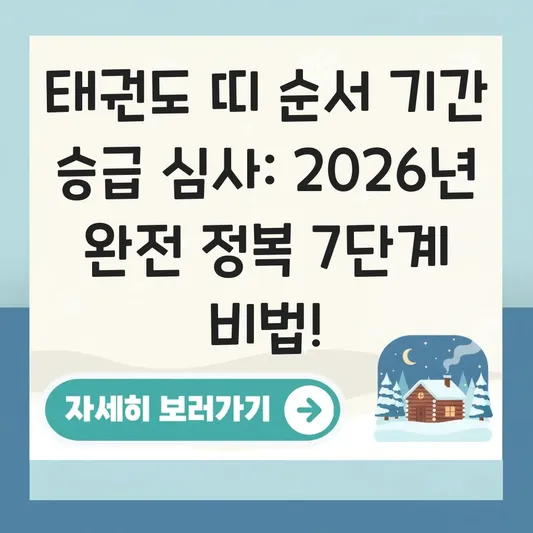 태권도 띠 순서 기간 승급 심사