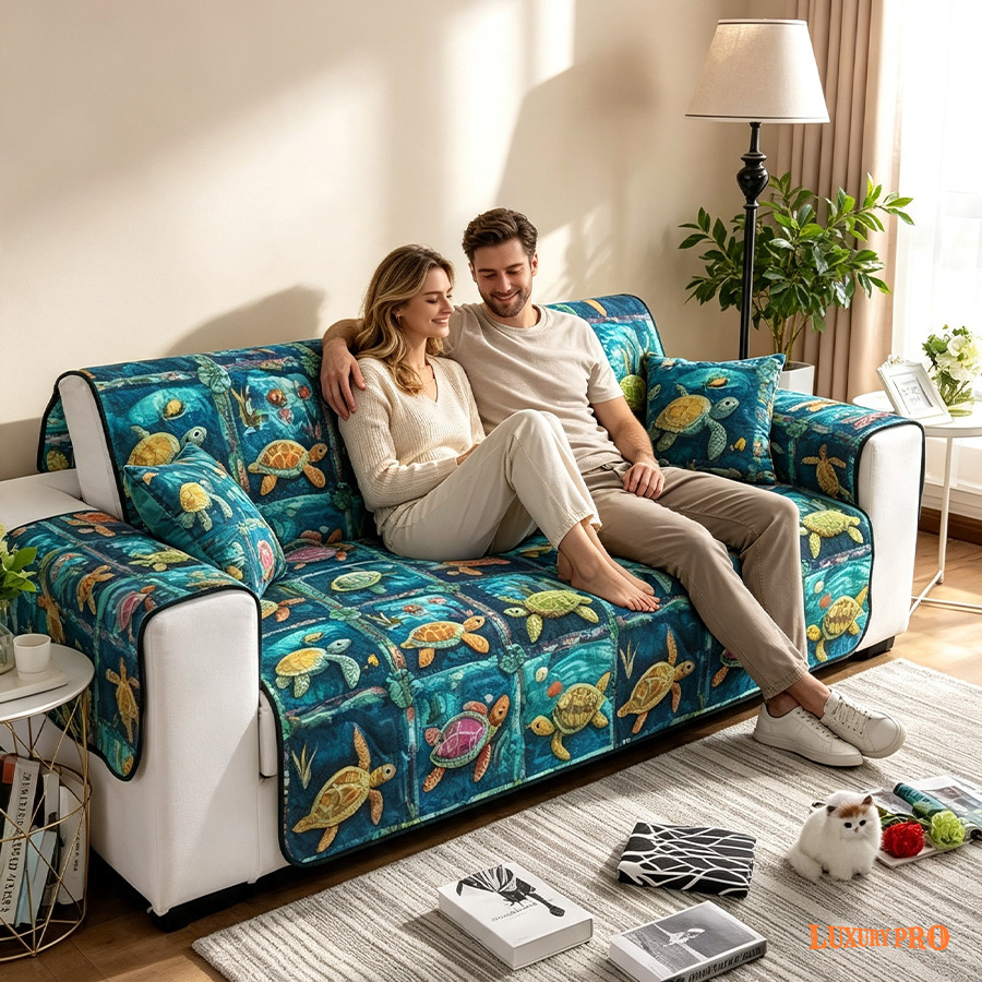 Free-Stitch Quilted Sofa Cover-CSB