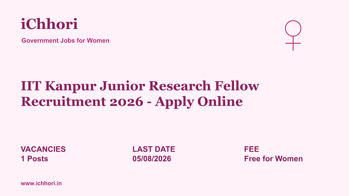 IIT Kanpur Junior Research Fellow Recruitment 2026 - Apply Online - iChhori