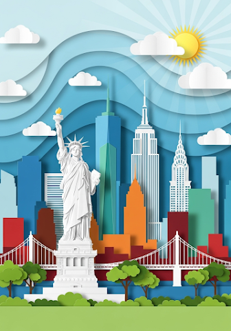 Iconic New York City Paper Cut-out