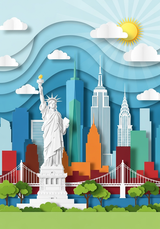 Iconic New York City Paper Cut-out