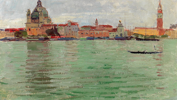 Venice Santa Maria della Salute and Campanile di San Marco c 1922