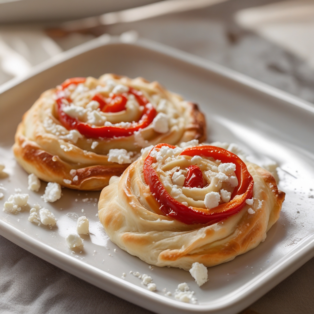Final Sunrise Feta & Roasted Red Pepper Swirls with Herbs