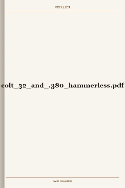 colt 32 and .380 hammerless