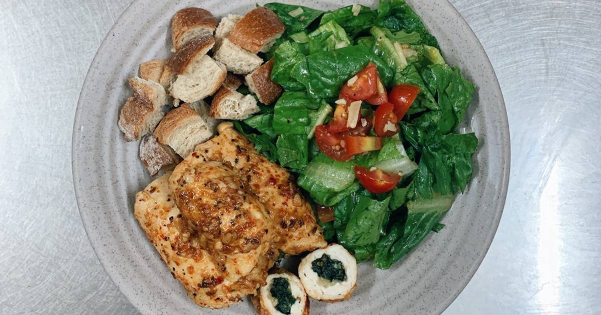 Ức gà cuộn cải bó xôi [Eat clean - Lose weight]