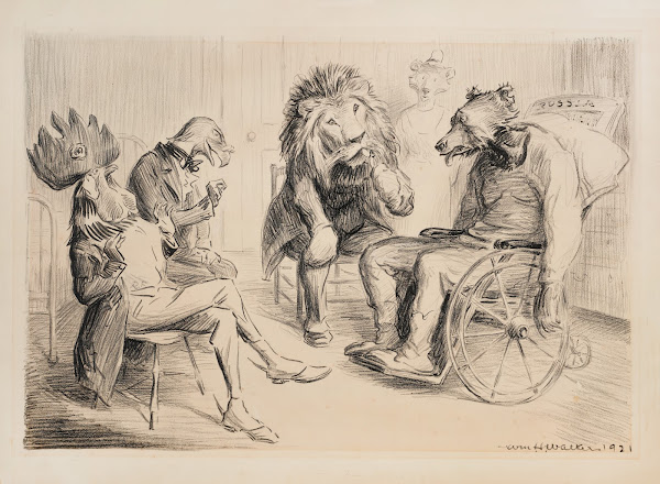 Animals representing several countries 1921