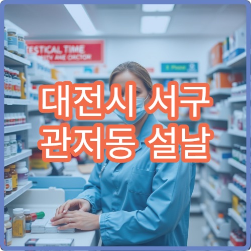 대전시 서구 관저동 설날 명절 연휴 이용 가능한 당번 약국