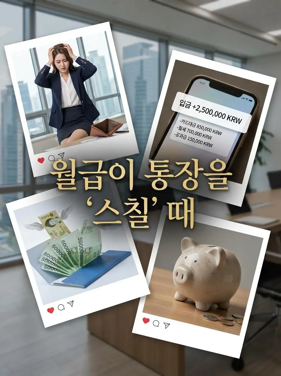 월급이 통장을 스칠 때