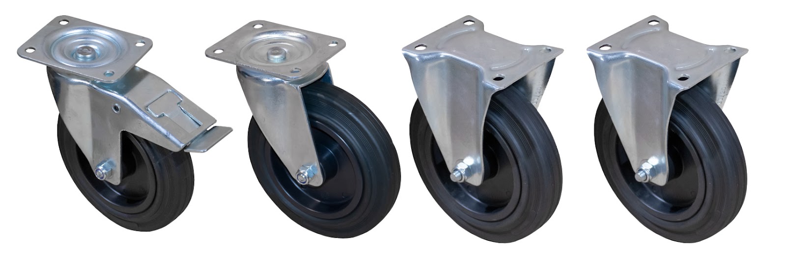 Wielenset, massief rubber