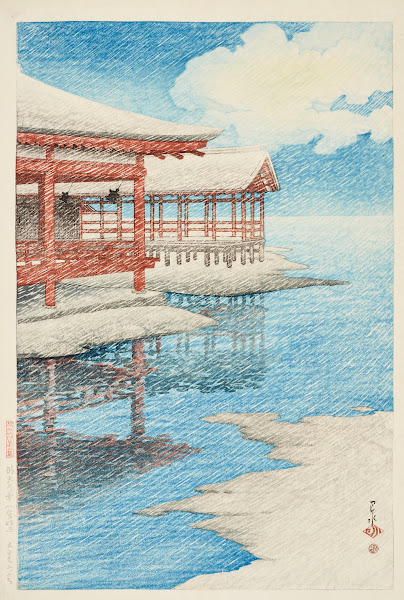 Seiten no yuki Miyajima A fine winters sky at Miyajima 1921