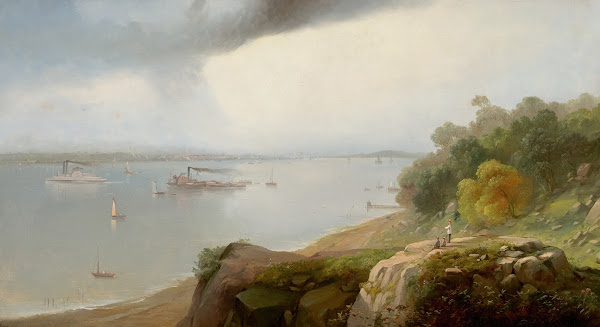 A View of New York from Castle Point Hoboken 1870